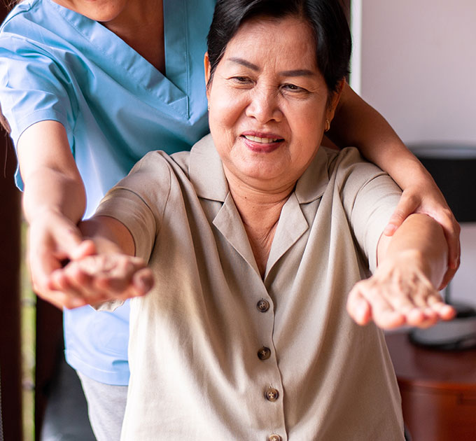 Manual therapy hands-on treatment session