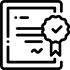 Certificate icon representing professional therapy credentials