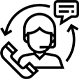 Customer service icon representing supportive patient care