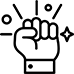Empower icon representing strength progress and independence