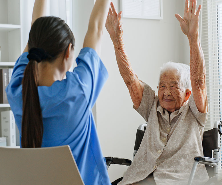 Homepage therapy session demonstrating care approach