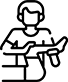 Physical therapy icon representing one-on-one care at home